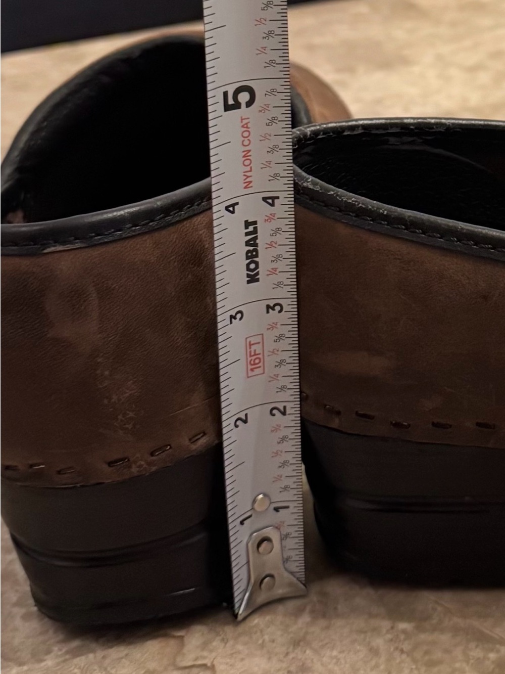 Björndal Ally Brown Leather Clogs Women's Size 9 - Picture 10 of 11